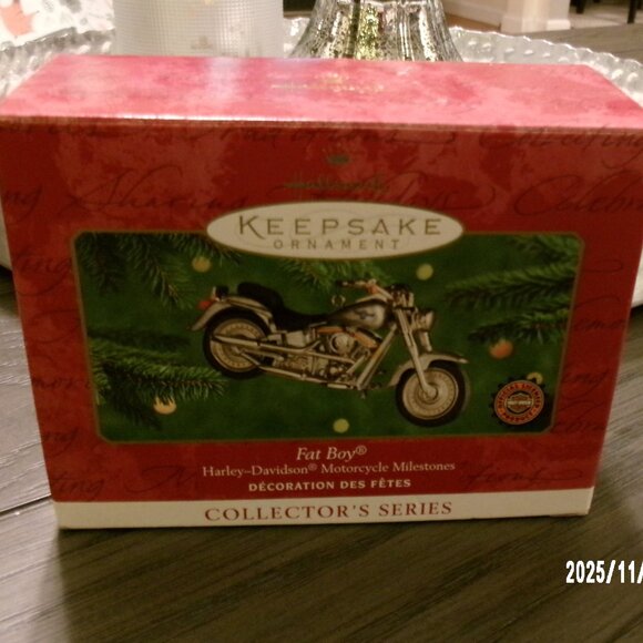 NEW 2000 Hallmark Keepsake Ornament Fat Boy Harley-Davidson Collector Series #2 - Picture 1 of 5